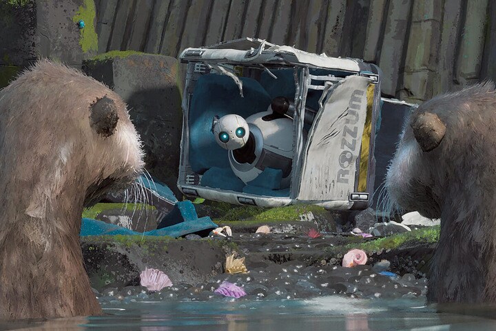 『野生の島のロズ』動物たちと交流するロズ