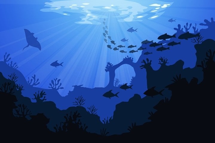 深海のイメージイラスト
