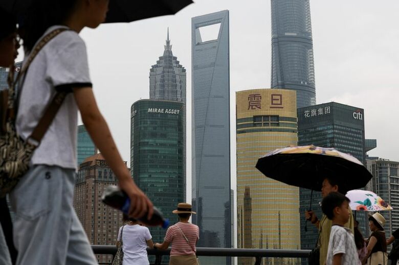 2025年7月18日、上海のビル群。 REUTERS/Go Nakamura/File Photo