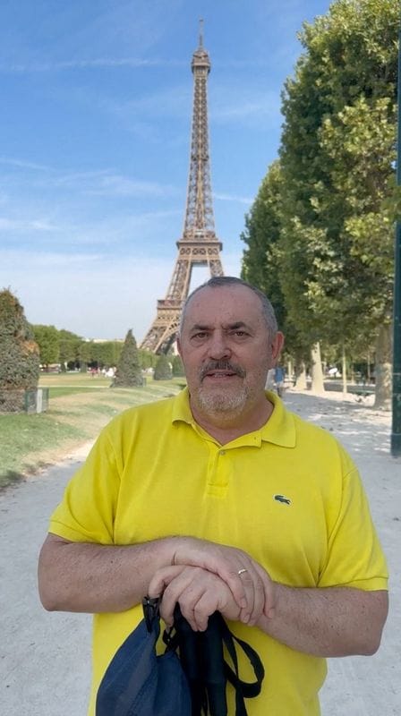ロシアの反戦政治家ボリス・ナデジディン氏。パリで撮影。Boris Nadezhdin Telegram Channel via REUTERS