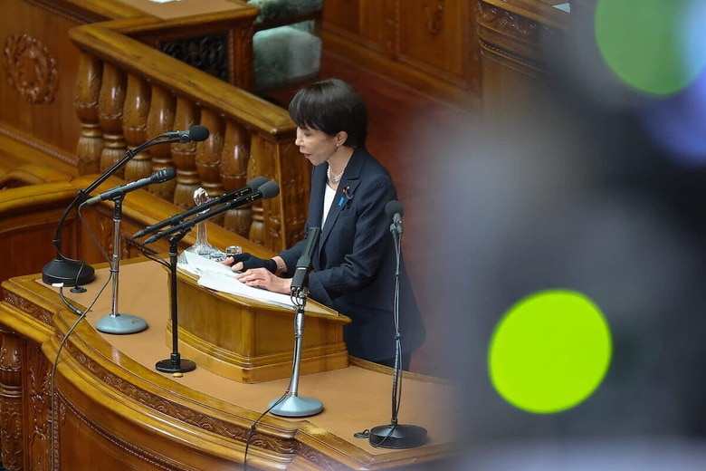 高市政権は経済成長率を高めることを最重視している　Kazuki Oishi/Sipa USA via Reuters Connect