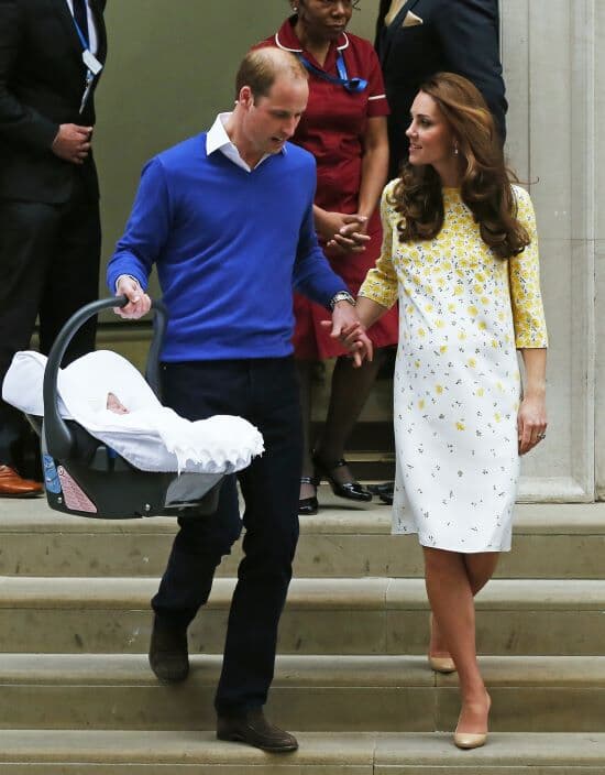 シャーロット王女誕生時のキャサリン妃