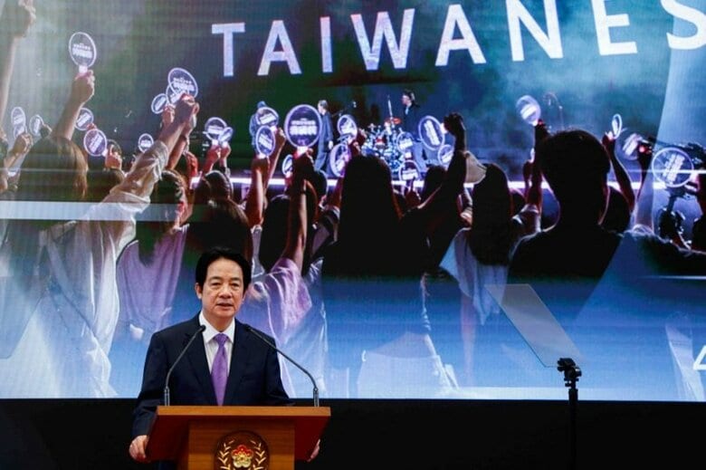 写真は台湾の頼清徳総統。5月20日、台北で撮影。 REUTERS/Ann Wang