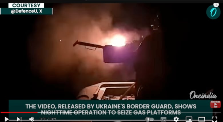石油施設を奪還したウクライナ軍の夜間攻撃、とされる映像　 Oneindia News/YouTube