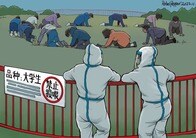 「おすわり！」名門大学の学生も深夜のキャンパスで「ハイハイ」する理由