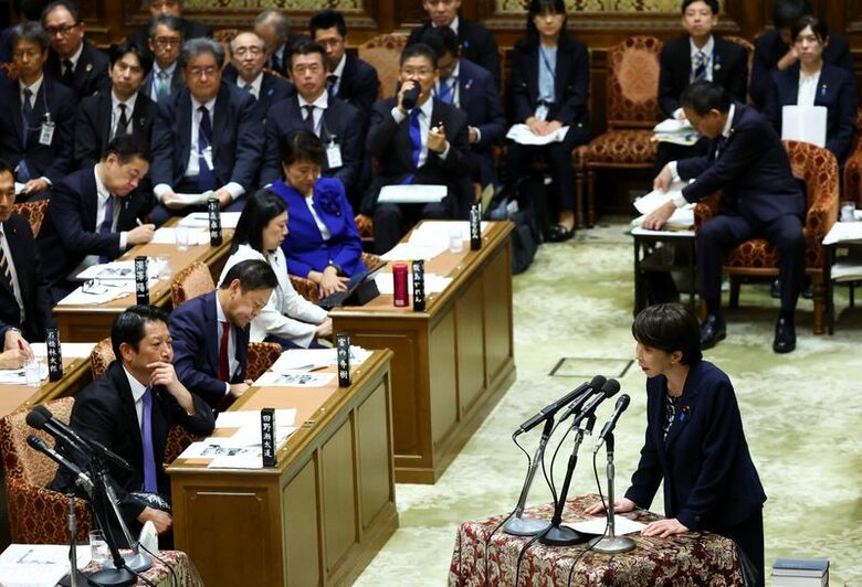 2026年10月14日、国会で撮影。 REUTERS/Issei Kato