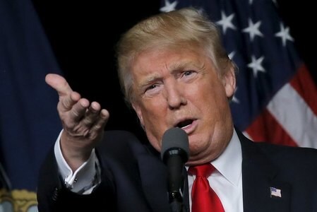 　４月２１日、米大統領選の共和党候補指名争いトップを走る不動産王ドナルド・トランプ氏のアドバイザーは、共和党指導部と会談し、トランプ氏支持で共和党指導部が結束するよう訴えた。写真はペンシルベニア州で撮影（２０１６年　ロイター/Carlos Barria）