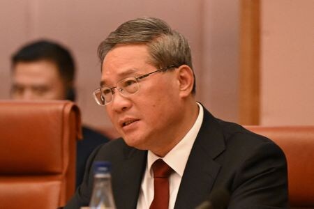 　６月１８日、オーストラリアを訪問している中国の李強首相（写真）は、西オーストラリア州で財界首脳らと会談するほか、リチウム処理工場を視察する。写真はオーストラリアのキャンベラでの代表撮影（２０２４　ロイター）