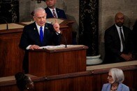イスラエル首相が米議会演説、ガザ人質解放を確信　議事堂周辺では抗議も