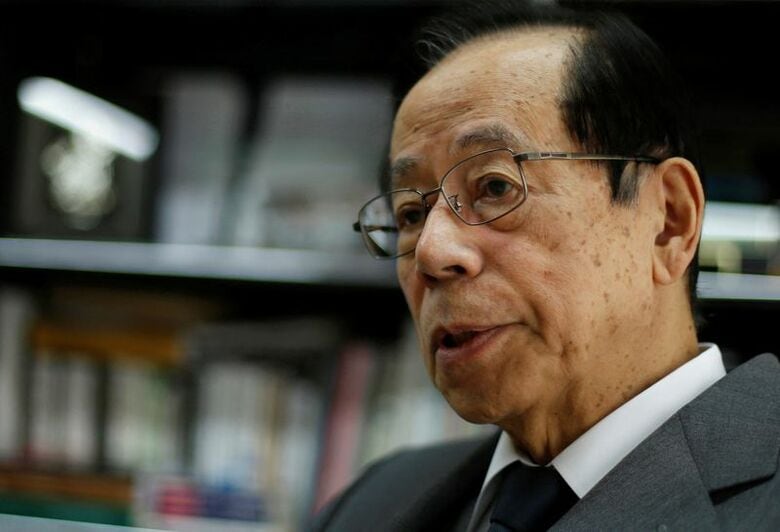 写真は福田康夫元首相。2015年1月、都内で撮影。REUTERS/Yuya Shino
