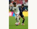 【SPAIN vs. URUGUAY】　7月13日に19歳になるスペインの「神童」ラミン・ヤマル。ウルグアイに勝利したスペインはグループ首位通過を決めた（6月26日）　AP／Aflo