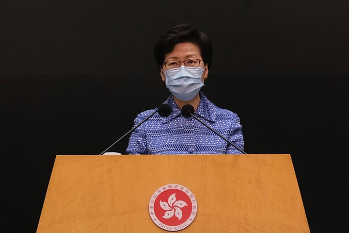 香港行政長官が会見 「国家安全法」を擁護　Tyrone Siu-REUTERS