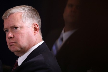 　１１月２０日、米国務省ナンバー２のポストとなる国務副長官に指名されているビーガン北朝鮮担当特別代表（写真）は、駐留米軍の経費負担を巡り韓国、日本と合意できると述べる一方、いかなる国も「ただ乗り」はできないとの見解を示した。９月２３日、ニューヨークで撮影（２０１９年　ロイター/Jonathan Ernst）