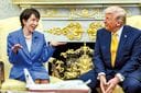 トランプとホワイトハウスで会談した高市早苗首相（3月19日）　EVELYN HOCKSTEIN-REUTERS