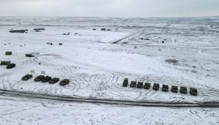 ロシア国防省は１日、ウクライナと国境を接するモルドバのトランスニストリア地域で軍事演習を実施したと発表した。１月撮影（２０２２年　ロイター/Sergey Pivovarov）