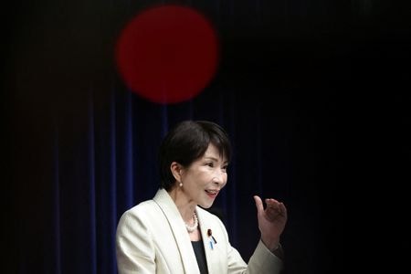 官邸で記者会見する高市早苗首相。２月１８日、東京で撮影（２０２６年　代表撮影）