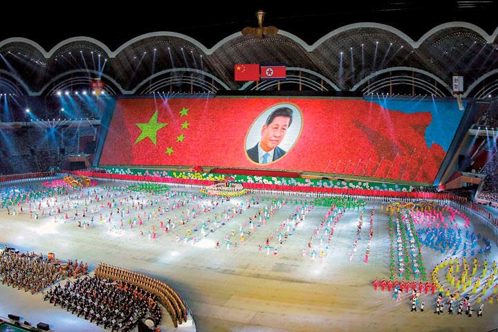 習近平が国賓として北朝鮮を訪れ、友好ムードに包まれた中朝　KCNA-REUTERS