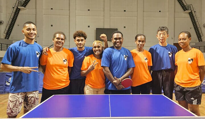 髙嶋さんが指導するバヌアツナショナルチームのメンバー