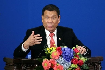 　１０月２０日、フィリピンのドゥテルテ大統領（写真）は、訪問中の中国で、米国と「決別」すると表明した。代表撮影（２０１６年　ロイター/Wu Hong/）