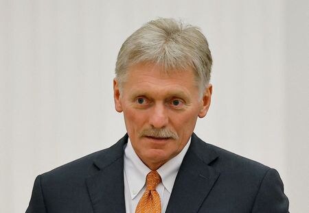 　１０月２日、ロシア大統領府は２日、ツィビレフ・エネルギー相がエネルギー部門の国有化を提案したという報道を確認できないと述べた。写真は大統領府のペスコフ報道官。ロシアのモスクワで７月撮影（２０２４　ロイター／Evgenia Novozhenina）