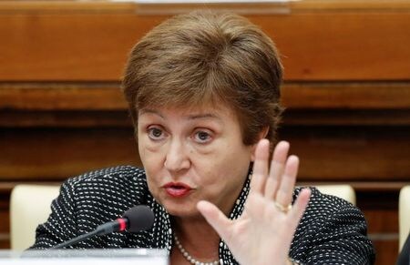 　７月９日、国際通貨基金（ＩＭＦ）のゲオルギエワ専務理事（写真）は８日、ＩＭＦは新型コロナウイルス感染症のパンデミック（世界的大流行）を受け、７２カ国に緊急資金を提供しているものの、低所得国向け融資プログラムを改善する必要があるとの見解を示した。写真はバチカンで２月撮影（２０２０年　ロイター／Vatican）