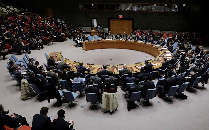 北朝鮮ミサイル発射受け、国連安保理が緊急会合（11月29日）　Lucas Jackson-REUTERS