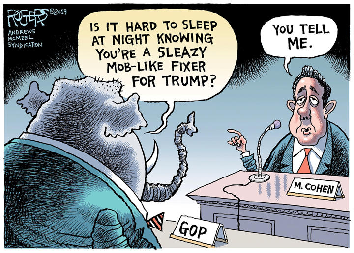 Political Theater of Michael Cohen / (c) 2019 ROGERS─ANDREWS McMEEL SYNDICATION