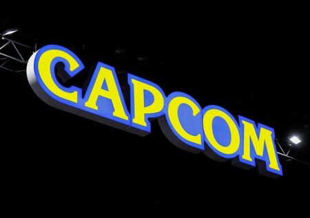 　４月２４日、カプコンは２０２５年３月期の連結営業利益が前年比１５％増の６５７億円になりそうだと発表した。写真は同社のロゴ。２０１９年９月、千葉市で撮影（２０２５年　ロイター/Issei Kato）