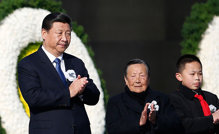 事件から80年の節目に習が見せた自制の意味は（写真は14年の追悼式典）　Aly Song-REUTERS