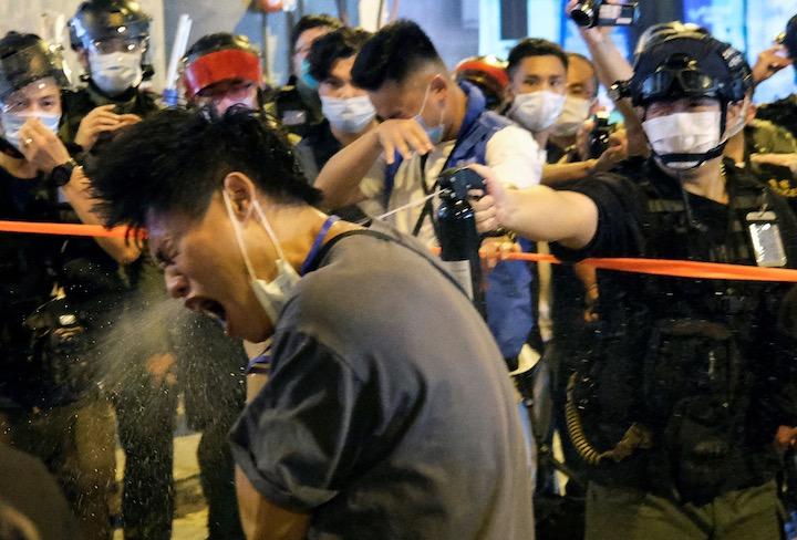 香港の抗議活動を弱体化させるためにさまざまな方法が用いられた...... REUTERS/Tyrone Siu