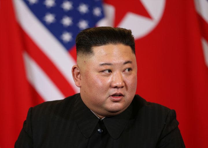 心なしか目が泳いでいる？金正恩（ハノイで2度目の米朝首脳会談に臨む金）　Leah Millis-REUTERS