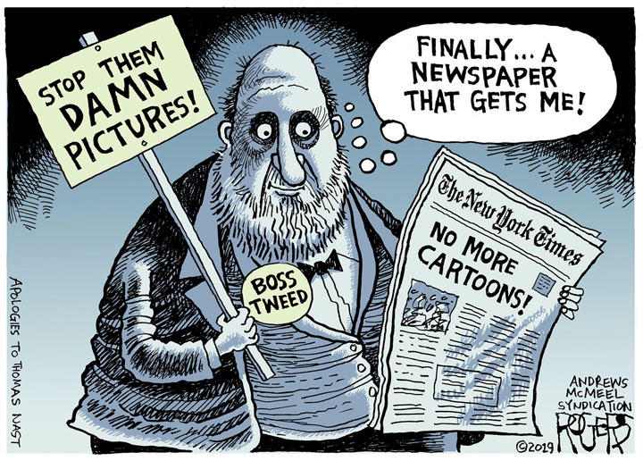 No More Cartoons! / (c) 2019 ROGERS─ANDREWS McMEEL SYNDICATION