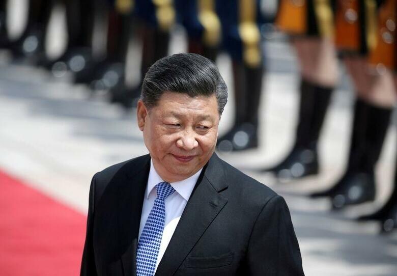 中国の習近平国家主席は、中国国際サービス貿易交易会の開幕に合わせてビデオ演説し、首都北京に中小企業向けの証券取引所を設立すると表明した。写真は北京で2019年5月、代表撮影（2021年　ロイター）