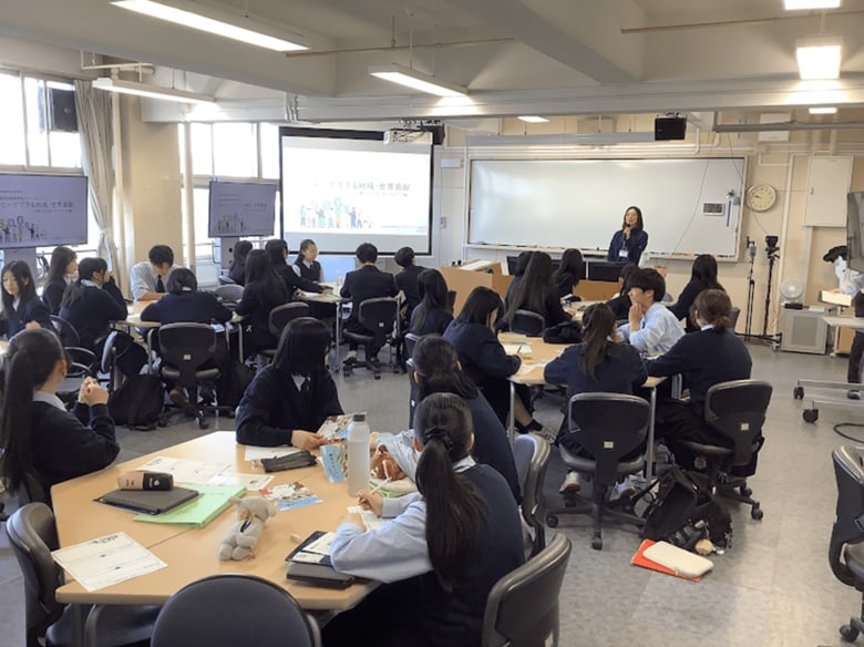 地域の高校の探求学習支援で行う「エシカル教育」の様子