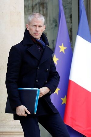 　3月９日、フランスのベラン保健相は、リーステール文化相（写真）が新型コロナウイルスに感染したと明らかにした。写真はパリで１月撮影（２０２０年　ロイター/Charles Platiau）
