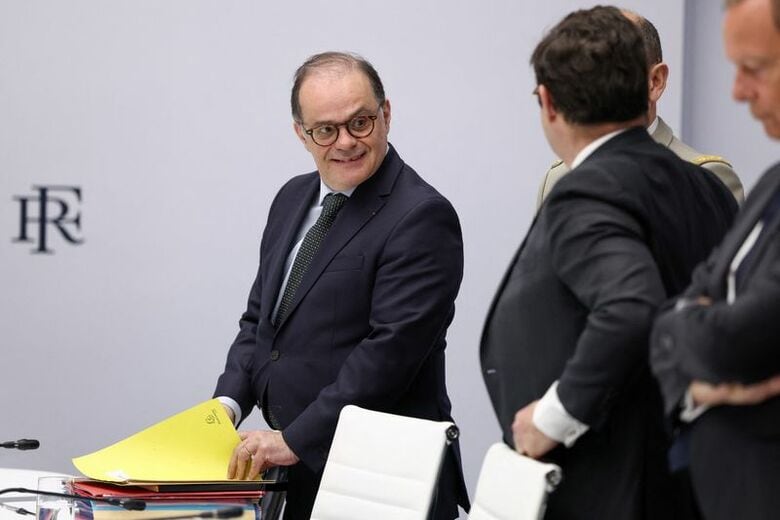 エマニュエル・ムーラン首席補佐官、4月8日の代表撮影　REUTERS/Tom Nicholson/Pool