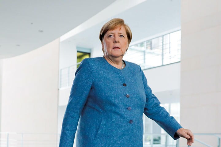 強気を貫きたいメルケルだが、「ノルドストリーム2」に絡む面倒な事情がある　MARKUS SCHREIBER-POOL-REUTERS