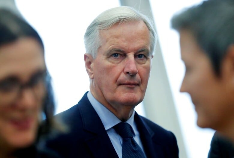 　１０月１０日、英国の欧州連合離脱交渉について、ＥＵのバルニエ首席交渉官は、来週の首脳会議での合意が「手の届くところにある」と述べた（２０１８年　ロイター/YVES HERMAN）