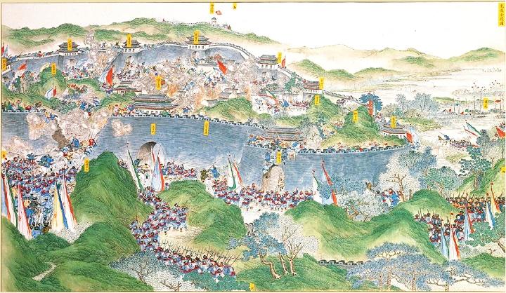 太平天国に現れた問題点は、急速に大国化へ向かう今の中国でも未解決のままくすぶり続けているという。画像は南京郊外で戦う太平天国軍。 &copy; Wu Youru