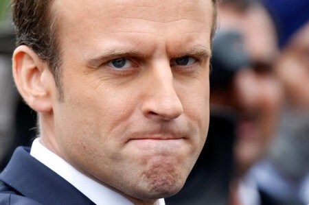 　６月６日、フランスのマクロン政権は、労働市場改革法案を今夏に成立させる決意を表明した。写真はマクロン大統領。パリで３日撮影（２０１７年　ロイター/Charles Platiau）