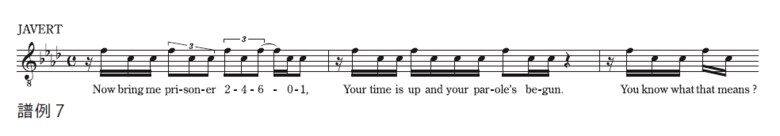 『レ・ミゼラブル』<囚人の歌>の楽譜