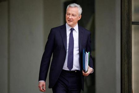 　５月３１日、フランスのルメール経済財務相は、今年の経済成長率を１％で据え置くと述べた。写真パリで２月撮影（２０２３年　ロイター／Sarah Meyssonnier）