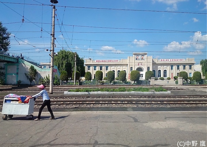 北朝鮮は外国人のローカル駅での降車は原則認められない（訪朝者提供）