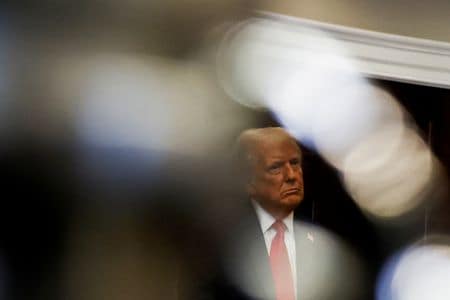 トランプ米大統領は１３日、ウィトコフ中東担当特使がウクライナ紛争の終結に向けてロシアと真剣な協議を行っていると明らかにした。写真は１月、米ホワイトハウスで撮影（２０２５年　ロイター/Carlos Barria）