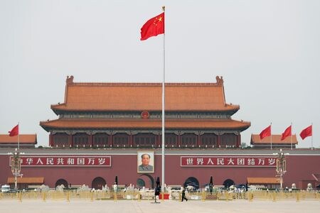 中国がロシア側の要請に応じて、ウクライナでの紛争支援に向けロシアに軍事的・経済的援助を行う意思を示したことが分かった。２０２０年５月撮影（２０２２年　ロイター/Carlos Garcia Rawlins）