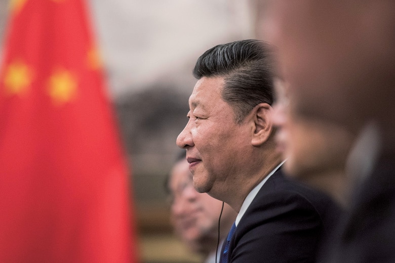 習近平率いる中国政府は「やられたらやり返す」姿勢を明確にしてきた　FRED DUFOUR-POOL-REUTERS