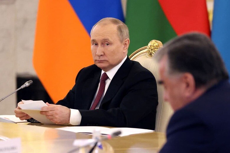 CSTOサミットに出席したプーチン大統領（5月16日）　 Sputnik/Anton Novoderezhkin/Pool via REUTERS