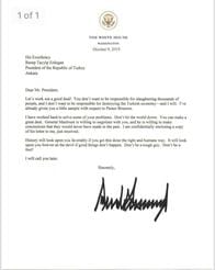 トランプ､トルコ大統領に｢愚かなことはするな｣　親書でシリア軍事作戦を警告