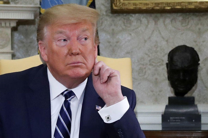 知らないことをとっさにごまかすのはうまいトランプだが　Jonathan Ernst-REUTERS