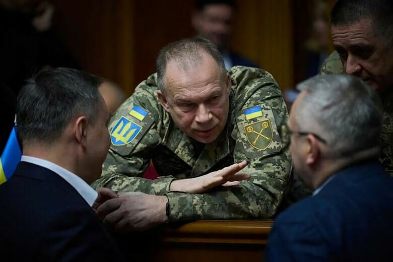 ウクライナ軍のシルスキー総司令官。２０２４年１１月、キーウで撮影。ウクライナ大統領府報道局提供　REUTERS